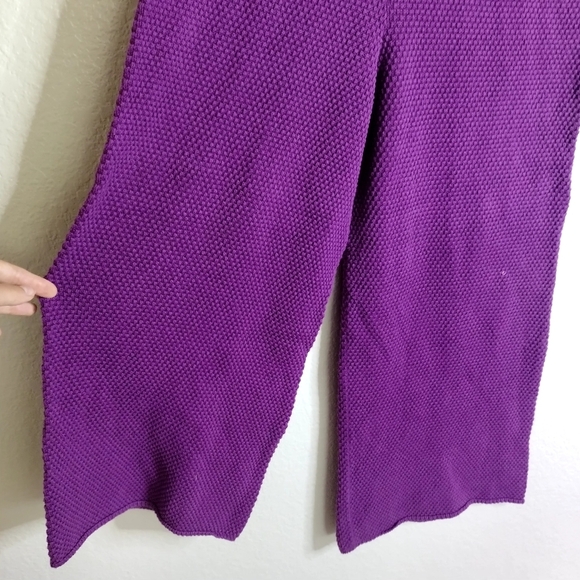 Free People Beach Hailee Knit Pull On Pants Purple Sz L - Picture 4 of 10